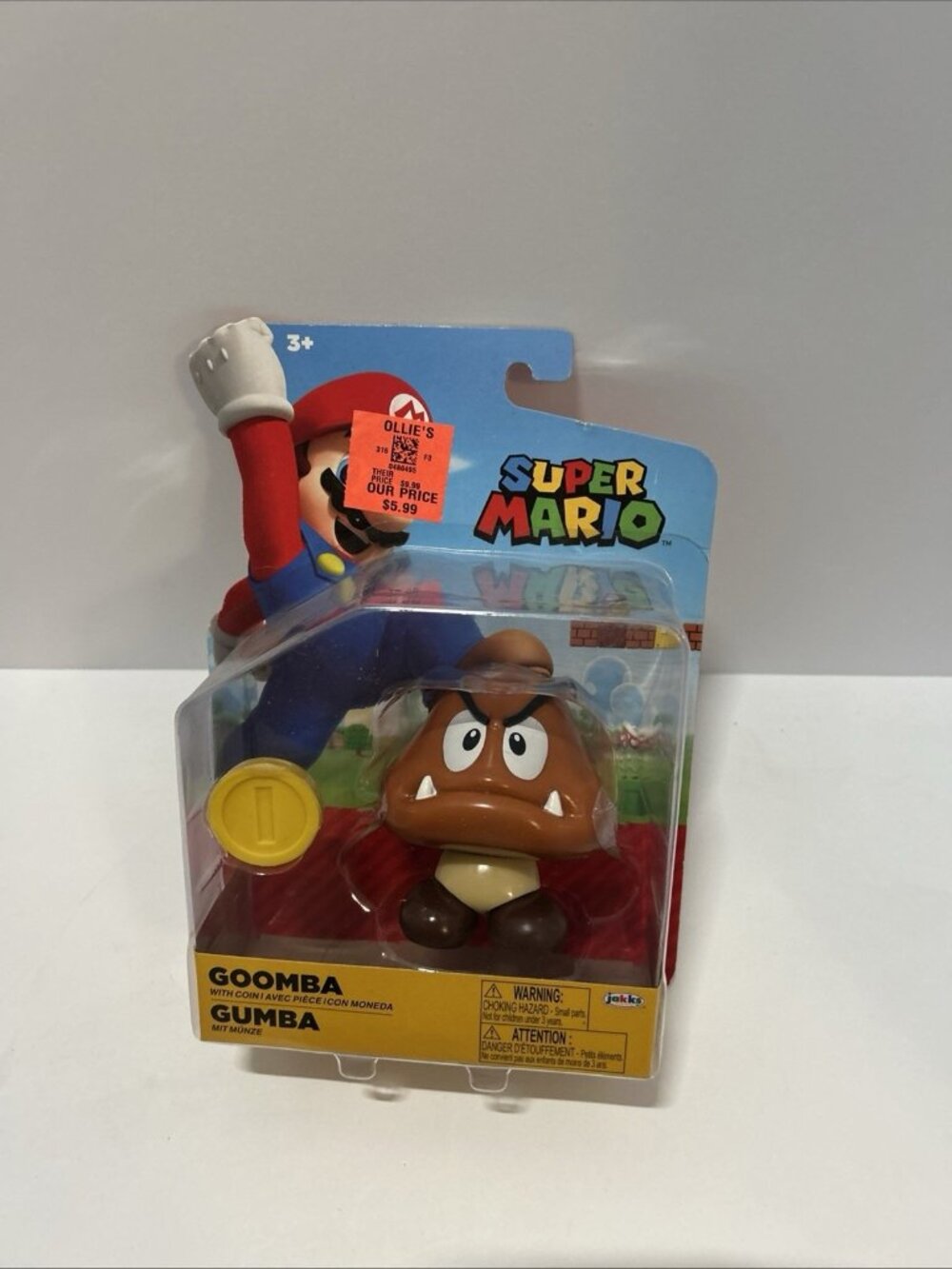 NEW Super Mario Goomba 4” Figure W/ Coin Accessory World of Nintendo